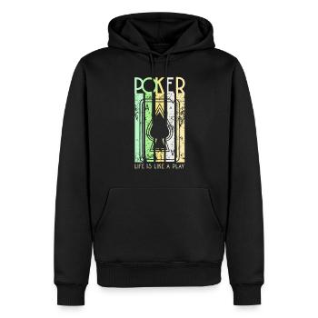 Poker Player Design - Männer Premium Bio Hoodie - Schwarz - Vorne - Nico (187cm)