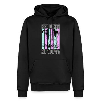 Hunde ein Hund ist ein treuer Freund - Männer Premium Bio Hoodie - Schwarz - Vorne - Nico (187cm)