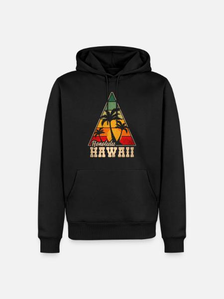 Hawaii Honolulu - Men’s Premium Organic Hoodie - black