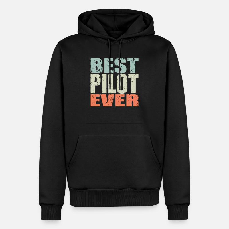 Best Pilot ever Pilot Geschenk - Männer Premium Bio Hoodie - Schwarz
