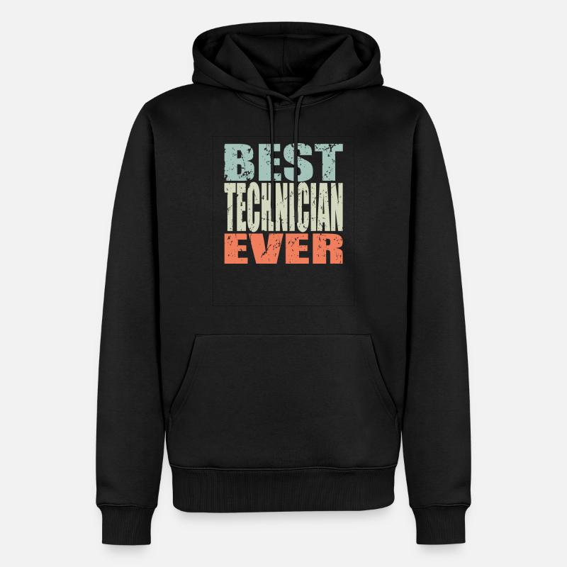 Best Techniker ever Techniker Geschenk - Männer Premium Bio Hoodie - Schwarz