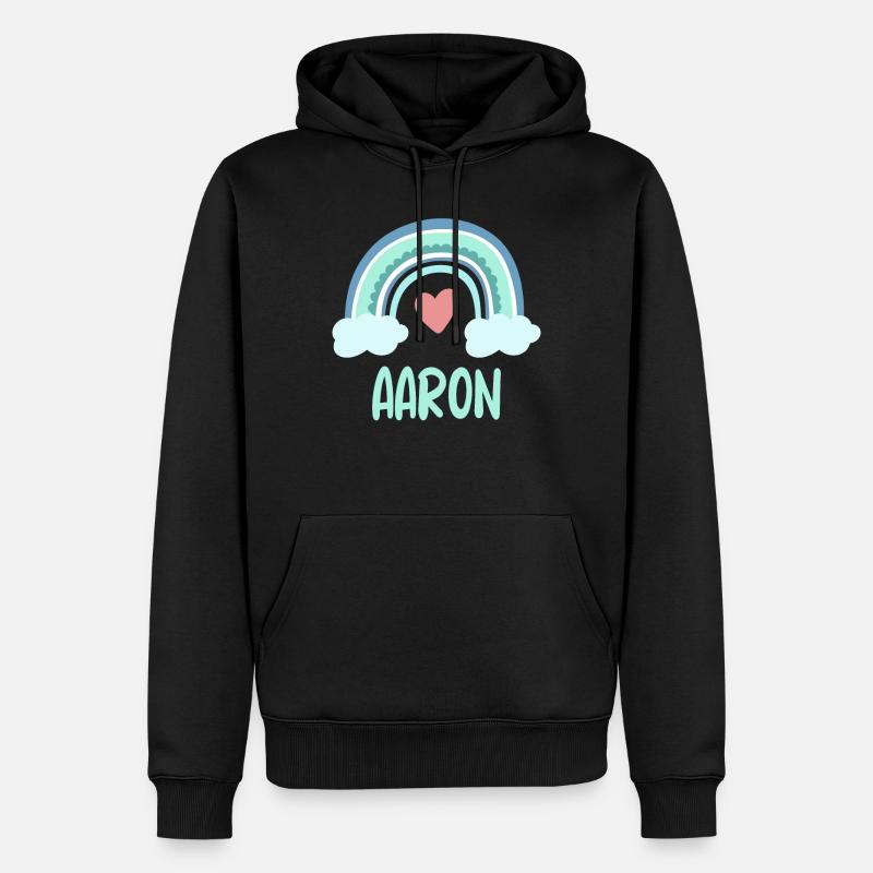 Aaron Nom Rainbow Baby - Sweat à capuche Premium bio Homme - noir