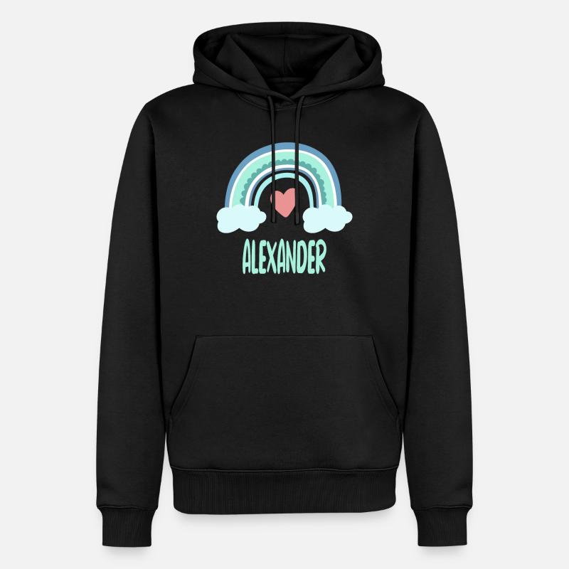 Alexander Nom Rainbow Baby - Sweat à capuche Premium bio Homme - noir