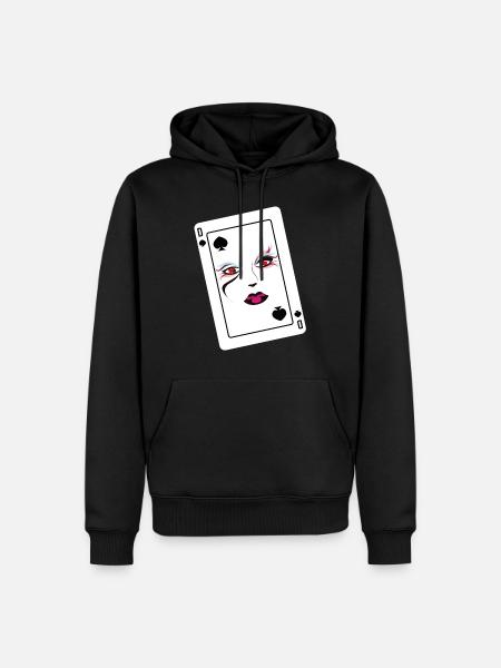 Poker Pik Dame Player Design - Men’s Premium Organic Hoodie - black