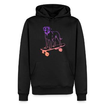 Skateboarding Hund auf Skateboard Tricks Skater - Männer Premium Bio Hoodie - Schwarz - Vorne - Nico (187cm)