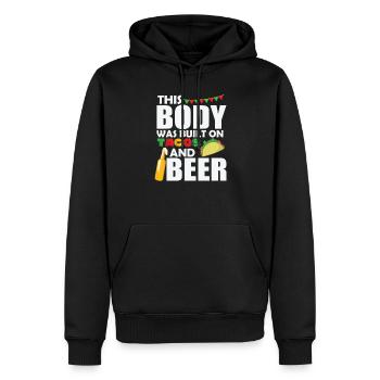 Ce corps a été construit sur Tacos et Beer Mexico - Sweat à capuche Premium bio Homme - noir - Devant - Nico (187cm)