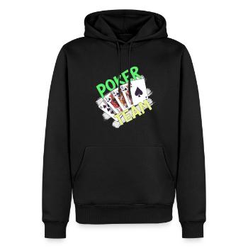 Poker Team Shirt montre que vous appartenez ensemble - Sweat à capuche Premium bio Homme - noir - Devant - Nico (187cm)