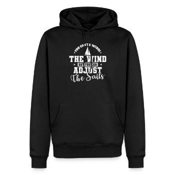 Vous ne pouvez pas contrôler le wind sailing boat - Sweat à capuche Premium bio Homme - noir - Devant - Nico (187cm)