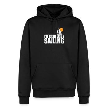 I’d rather be Sailing Segeln Boot Sport - Männer Premium Bio Hoodie - Schwarz - Vorne - Nico (187cm)