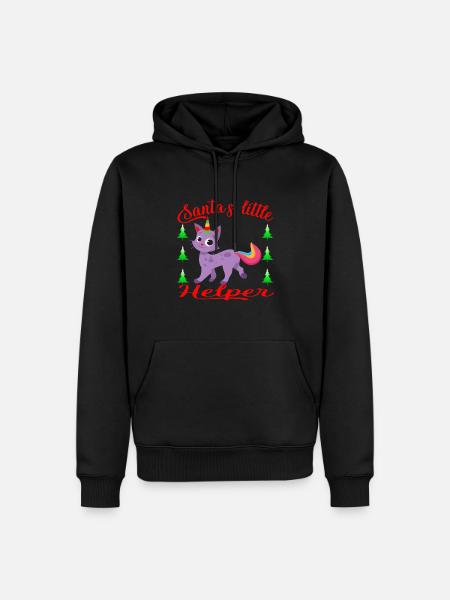 Christmas Santa's Little Helper - Men’s Premium Organic Hoodie - black