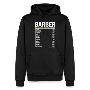 Friseur tageswerte Lustiger Friseur - Männer Premium Bio Hoodie - Schwarz - Vorne - Nico (187cm)