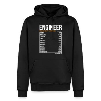 Ingenieur tageswerte Lustiger Ingenieur - Männer Premium Bio Hoodie - Schwarz - Vorne - Nico (187cm)