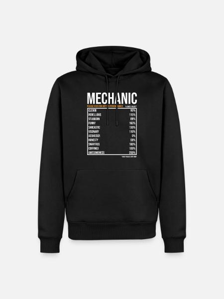 Mechaniker tageswerte Lustiger Mechaniker - Herre Premium økologisk hoodie - sort