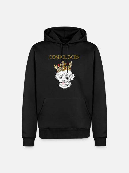 Dog with crown - Men’s Premium Organic Hoodie - black