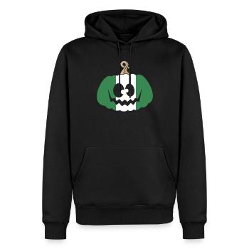 Hongrie Halloween Citrouille - Sweat à capuche Premium bio Homme - noir - Devant - Nico (187cm)
