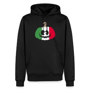 Ungarn Halloween Kürbis - Männer Premium Bio Hoodie - Schwarz - Vorne - Nico (187cm)