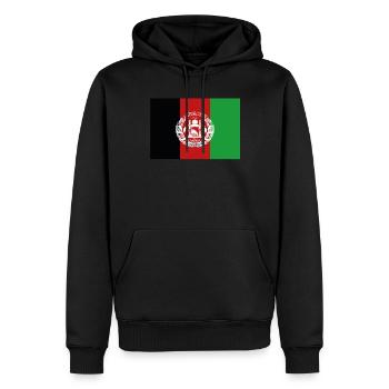 Afghanistan Flag Afghanistan Country Pride Vintage - Sweat à capuche Premium bio Homme - noir - Devant - Nico (187cm)