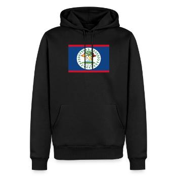 Drapeau officiel du Belize Belizian Country Pride - Sweat à capuche Premium bio Homme - noir - Devant - Nico (187cm)