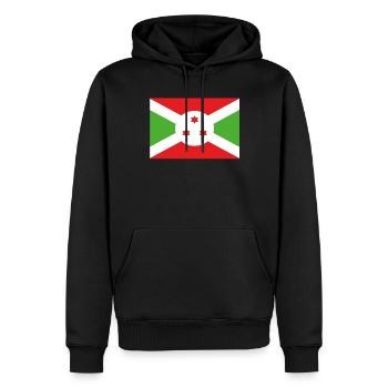 Drapeau officiel du Burundi Burundi Country Pride - Sweat à capuche Premium bio Homme - noir - Devant - Nico (187cm)