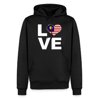 Ich liebe Malaysia Herz Flagge Malaysia - Männer Premium Bio Hoodie - Schwarz - Vorne - Nico (187cm)