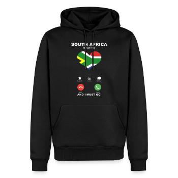 L’Afrique du Sud appelle South Africa Heart Souvenir - Sweat à capuche Premium bio Homme - noir - Devant - Nico (187cm)