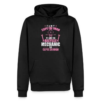 Je ne suis pas une Superwoman Je suis mécanicienne de vélo - Sweat à capuche Premium bio Homme - noir - Devant - Nico (187cm)