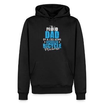Je suis un fier père d’un mécanicien de vélo effrayant - Sweat à capuche Premium bio Homme - noir - Devant - Nico (187cm)