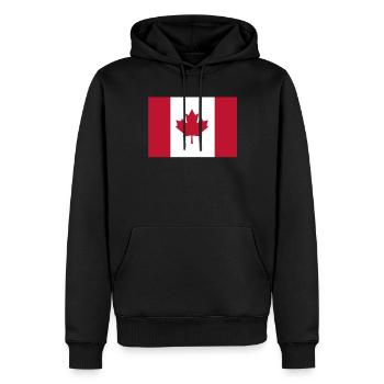 Drapeau officiel du Canada Fierté des pays canadiens - Sweat à capuche Premium bio Homme - noir - Devant - Nico (187cm)