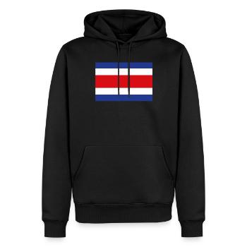 Drapeau officiel du Costa Rica Costa Rican Country Pride - Sweat à capuche Premium bio Homme - noir - Devant - Nico (187cm)