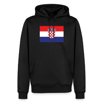 Drapeau officiel de la Croatie Croate Country Pride - Sweat à capuche Premium bio Homme - noir - Devant - Nico (187cm)