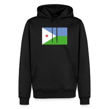 Offizielle Dschibuti Flagge Djiboutian Country Pride - Männer Premium Bio Hoodie - Schwarz - Vorne - Nico (187cm)