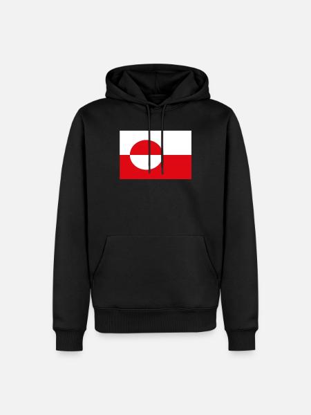 Bandiera ufficiale della Groenlandia Greenlanders Country Pride - Herre Premium økologisk hoodie - sort