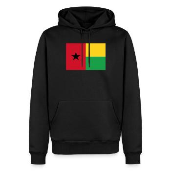Drapeau officiel de la Guinée Fierté du pays guinéen - Sweat à capuche Premium bio Homme - noir - Devant - Nico (187cm)