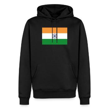 Offizielle indische Flagge Indian Country Pride - Männer Premium Bio Hoodie - Schwarz - Vorne - Nico (187cm)