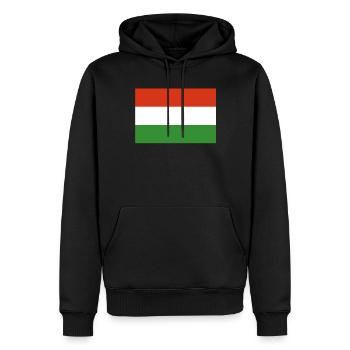 Offizielle ungarische Flagge Ungarischer Landesstolz - Männer Premium Bio Hoodie - Schwarz - Vorne - Nico (187cm)