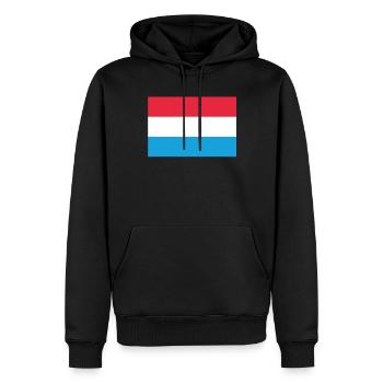 Drapeau officiel luxembourgeois - Sweat à capuche Premium bio Homme - noir - Devant - Nico (187cm)