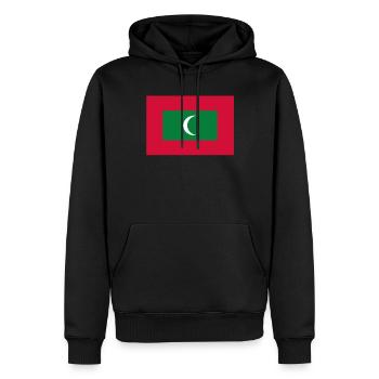 Drapeau officiel des Maldives Maldivian Country Pride - Sweat à capuche Premium bio Homme - noir - Devant - Nico (187cm)