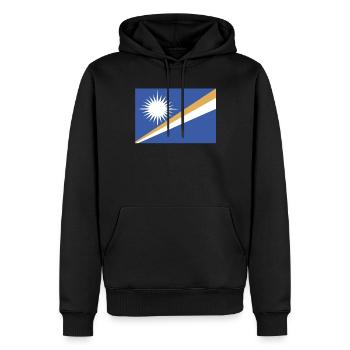 Pays officiel des Îles Marshall Flag Islanders - Sweat à capuche Premium bio Homme - noir - Devant - Nico (187cm)