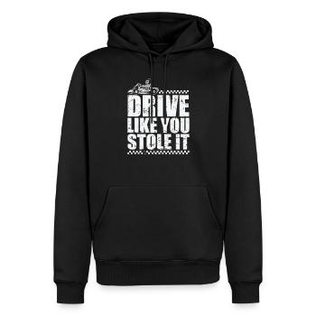 Conduisez comme vous l’avez volé Gokart Race - Sweat à capuche Premium bio Homme - noir - Devant - Nico (187cm)