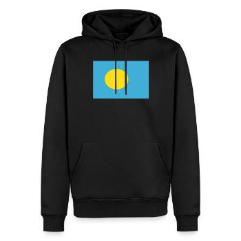 Offizielle Palau Flagge Palauan Country Pride - Männer Premium Bio Hoodie - Schwarz - Vorne - Nico (187cm)