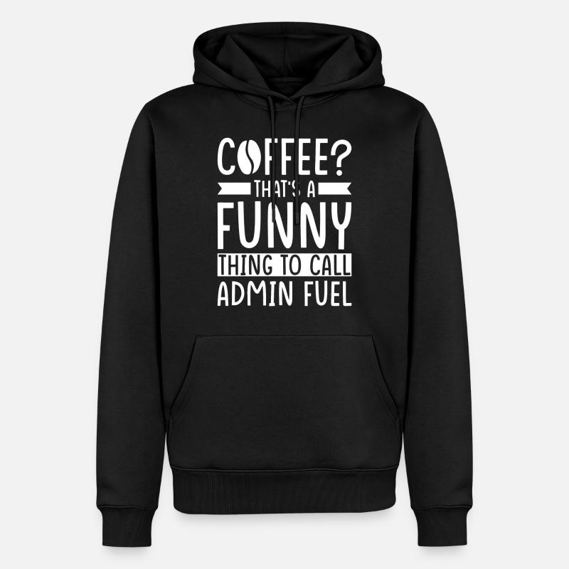 Admin Café Disant - Sweat à capuche Premium bio Homme - noir