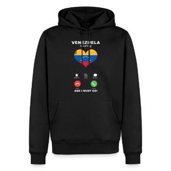 Venezuela is calling Venezuela Herz Souvenir - Männer Premium Bio Hoodie - Schwarz - Vorne - Nico (187cm)