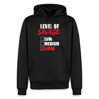 Waage Sternzeichen Geschenk Waage - Männer Premium Bio Hoodie - Schwarz - Vorne - Nico (187cm)