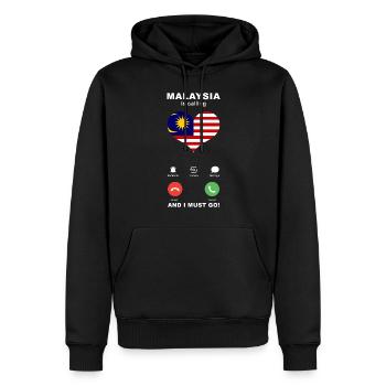 La Malaisie appelle Malaysia Heart Souvenir - Sweat à capuche Premium bio Homme - noir - Devant - Nico (187cm)
