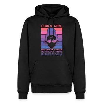Waage Sternzeichen Geschenk Waage - Männer Premium Bio Hoodie - Schwarz - Vorne - Nico (187cm)