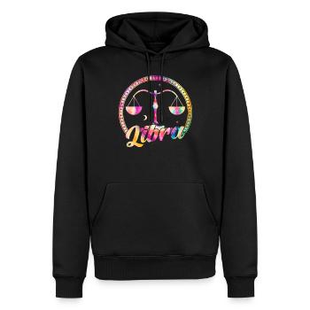 Waage Sternzeichen Geschenk Waage - Männer Premium Bio Hoodie - Schwarz - Vorne - Nico (187cm)