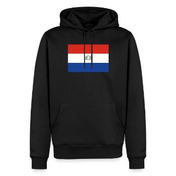 Drapeau officiel du Paraguay Paraguay Country Pride - Sweat à capuche Premium bio Homme - noir - Devant - Nico (187cm)