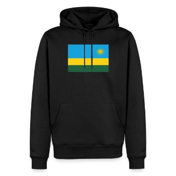 Offizielle Ruanda Flagge Ruandan Country Pride - Männer Premium Bio Hoodie - Schwarz - Vorne - Nico (187cm)