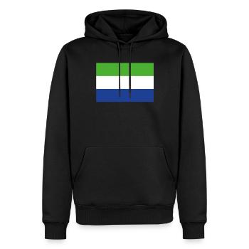 Offizielle Sierra Leone Flagge Sierra Leonian Land - Männer Premium Bio Hoodie - Schwarz - Vorne - Nico (187cm)