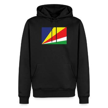 Drapeau officiel des Seychelles Seychellois Country Pride - Sweat à capuche Premium bio Homme - noir - Devant - Nico (187cm)